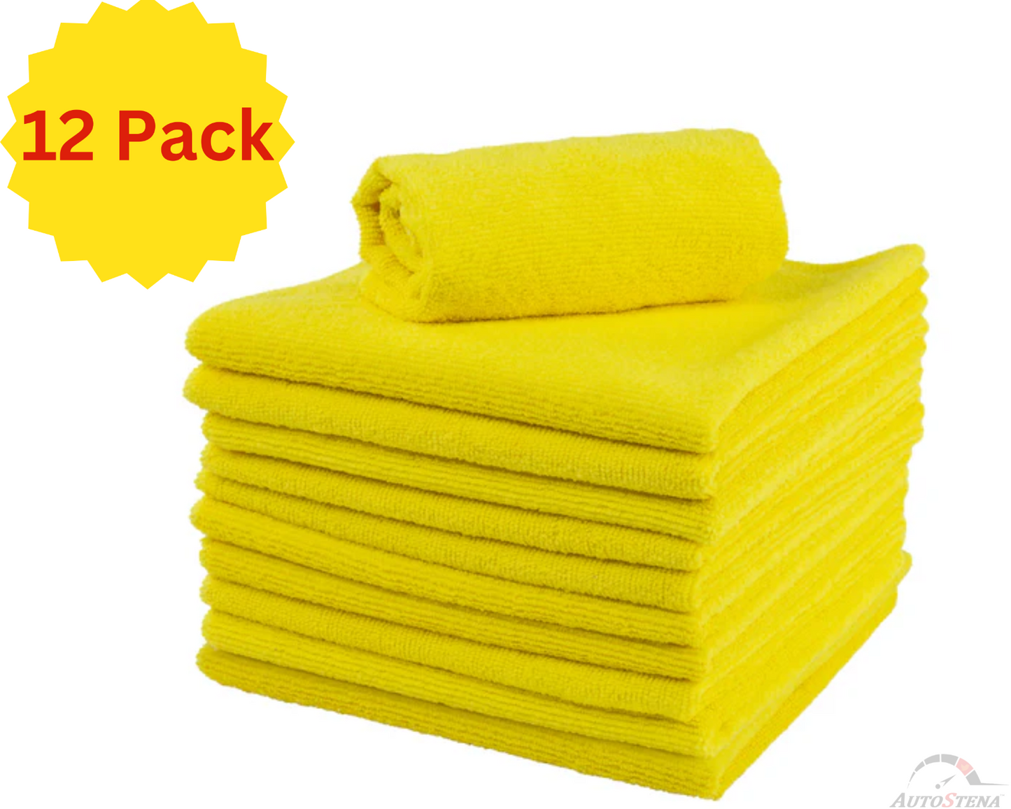 Microfiber Cleaning Cloth Rag Car Polishing No Scratch Detailing 16x16” 12 Pack