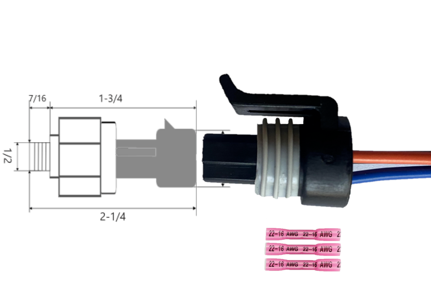 3 pin repair ICP EBP Harness 1994-2010 Ford POWERSTROKE 6.0L & 7.3L ICP Pigtail