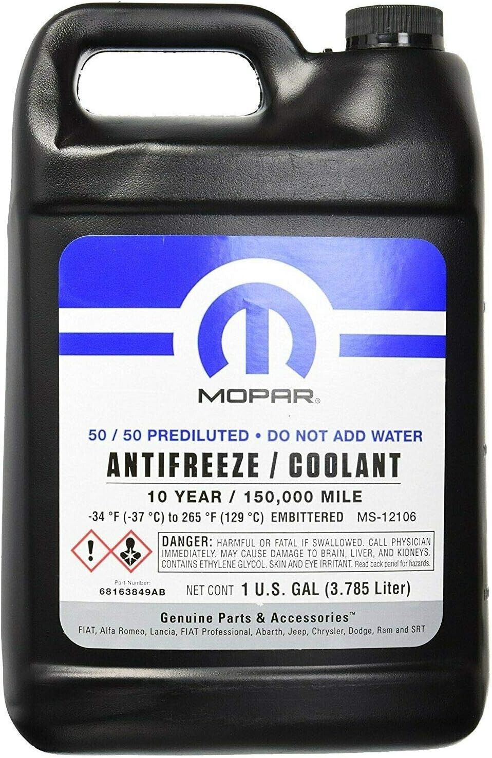 2015-2024 JEEP DODGE CHRYSLER RAM ENGINE ANTIFREEZE COOLANT OEM MOPAR GENUINE