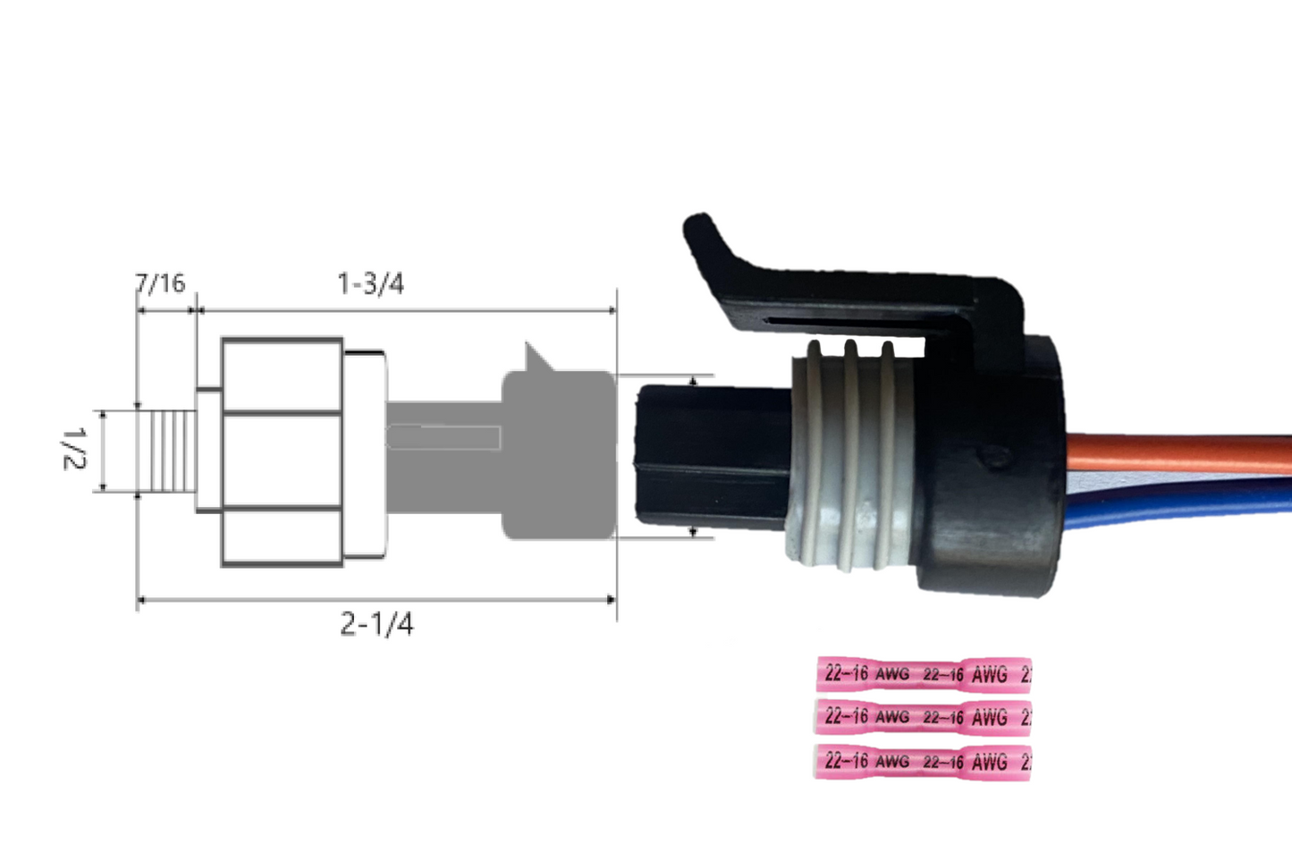 3 pin repair ICP EBP Harness 1994-2010 Ford POWERSTROKE 6.0L & 7.3L ICP Pigtail