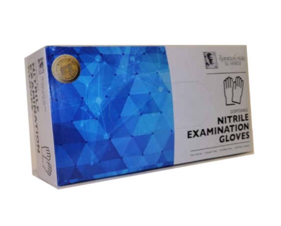 POWDER-FREE NITRILE EXAM GLOVES BLUE COMES IN WEIGHT SIZE "M"