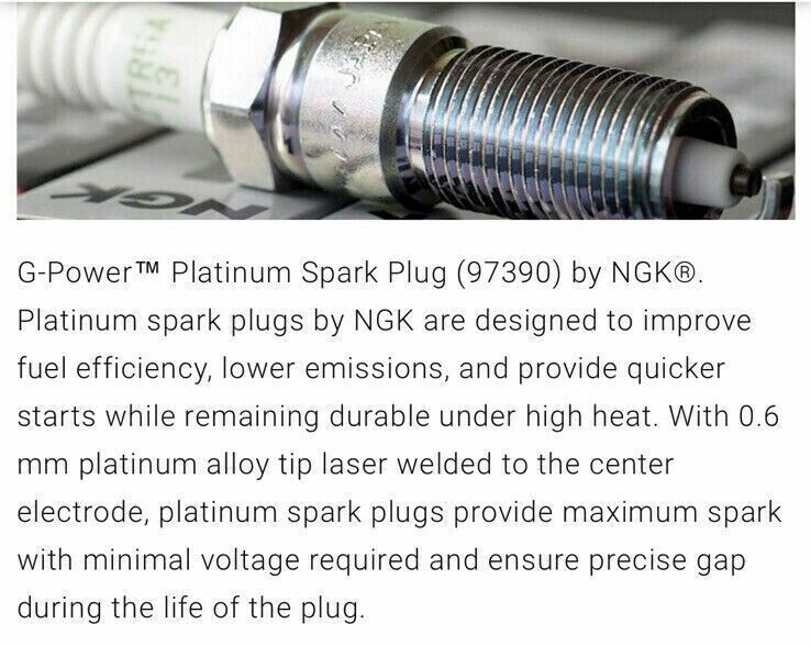 NGK G-POWER Platinum Spark Plugs Set of 4 for Honda Accord 2.4L 2008-2012 97390