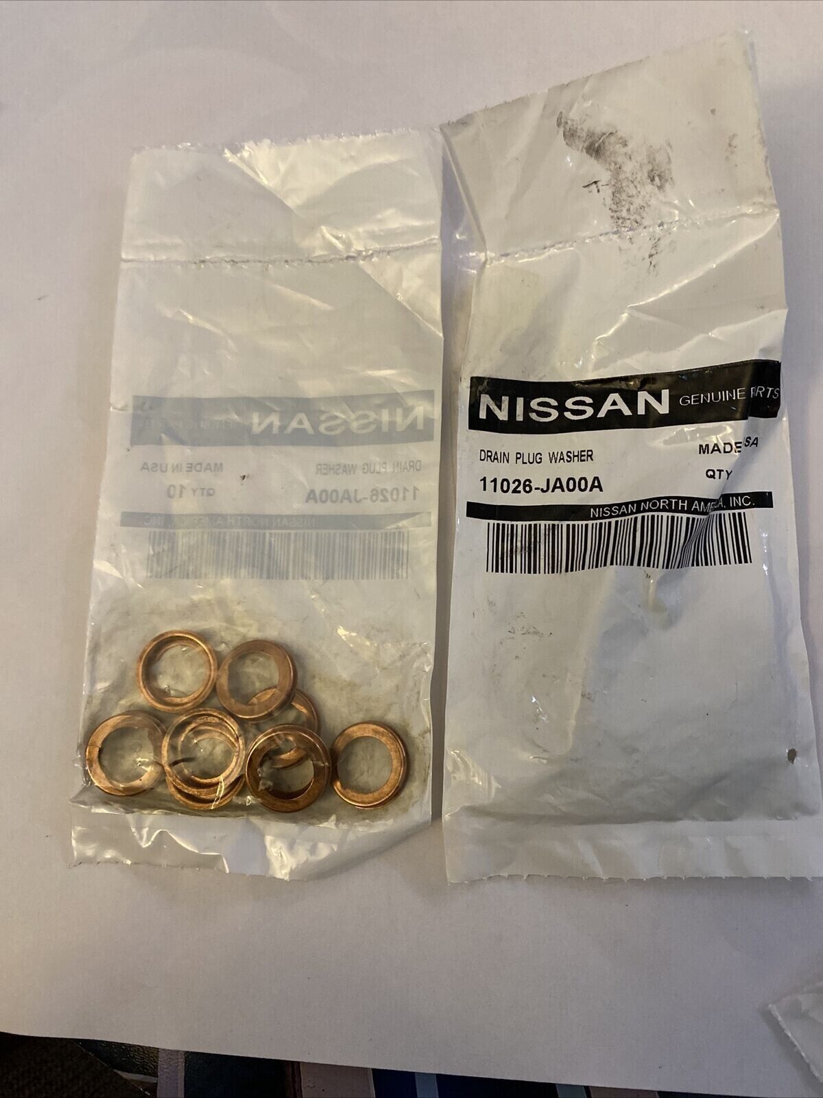 NISSAN OEM drain plug gasket 11026-JA00A  11026-01M02 FREE SHIPPING (10 pack)