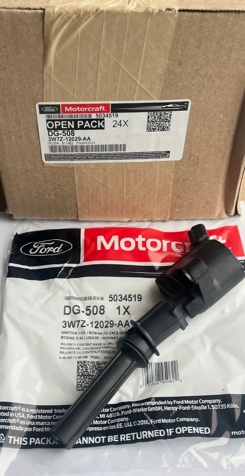 DG508 Ignition Coil Motorcraft f150 f350 Lincoln Expedition 3W7Z-12029-AA Pack 1