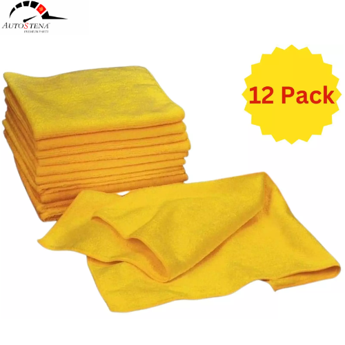 12 Pack Microfiber Cleaning Cloth Car Polishing No Scratch Detailing, 16" x 16