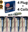 Genuine OEM Denso Ignition Coils 673-1310 For Corolla 1.8L & NGK Spark Plugs 4PC