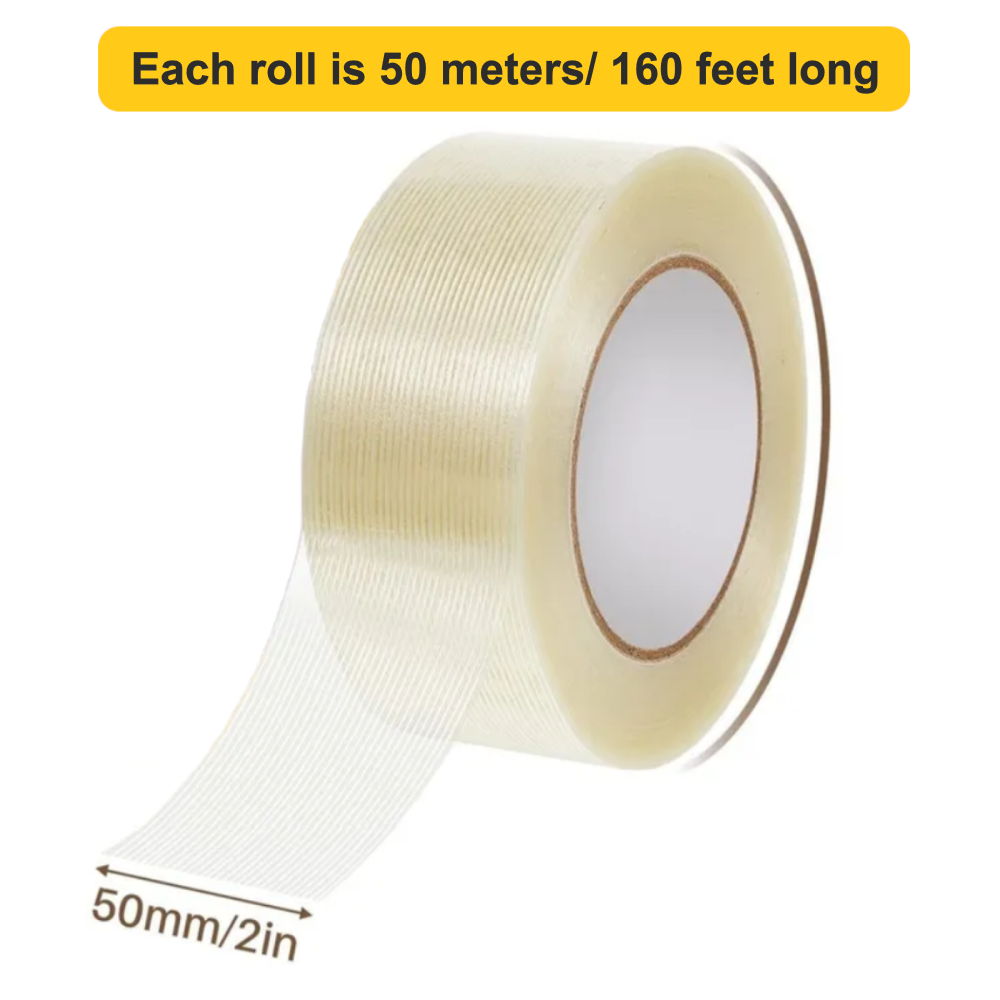 Heavy Duty filament tape packing, shipping, moving, reinforced with fiberglass