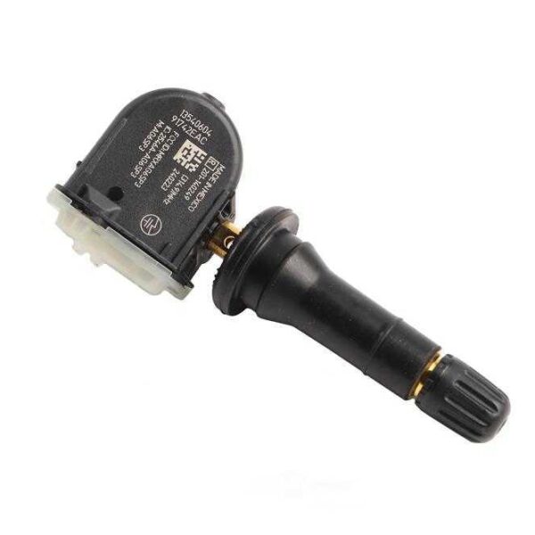 close-up of TPMS tire pressure sensor with valve stem