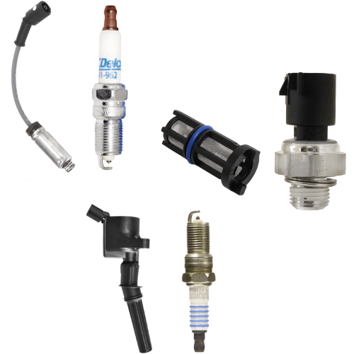 Parts bundle spark plugs, ignition coils, wires