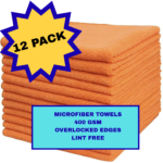 Autostena Ultra Microfiber Towels 400 GSM Auto Home, Detail 16in x 16in, 12-Pac